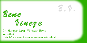 bene vincze business card